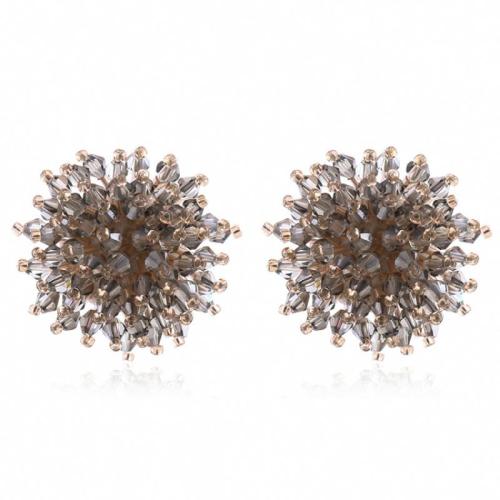 Crystal Jewelry Earring, Zinc Alloy, with Crystal, fashion jewelry & for woman [