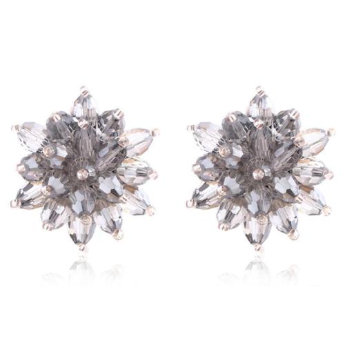 Crystal Jewelry Earring, Zinc Alloy, with Crystal, fashion jewelry & for woman [