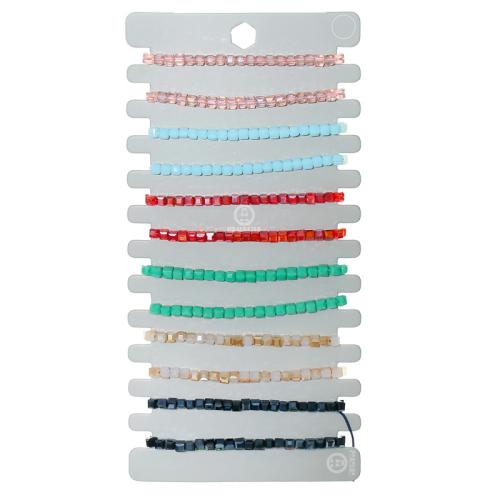 Pulseras de resina, con Cordón de nudo, Ajustable & para mujer, longitud:30 cm, 12PCs/Set, Vendido por Set