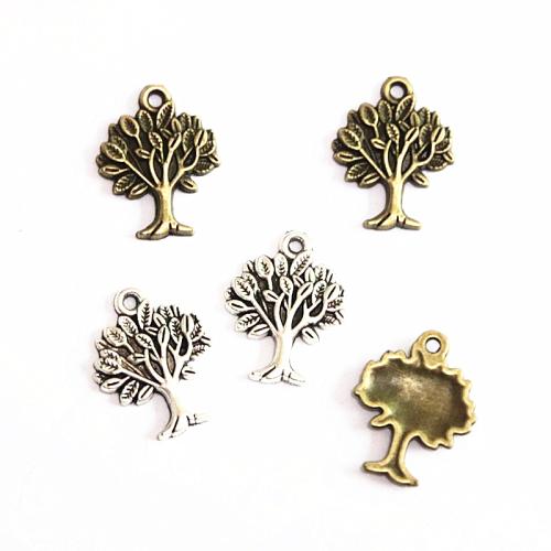 Zinc Alloy Jewelry Pendants, Tree, plated, DIY 