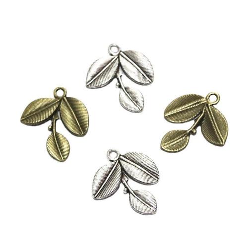 Zinc Alloy Leaf Pendants, plated, DIY [