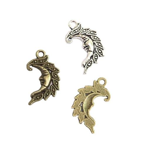 Zinc Alloy Jewelry Pendants, Moon, plated, DIY 