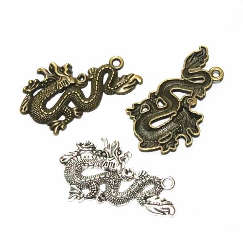 Zinc Alloy Jewelry Pendants, Dragon, plated, DIY 