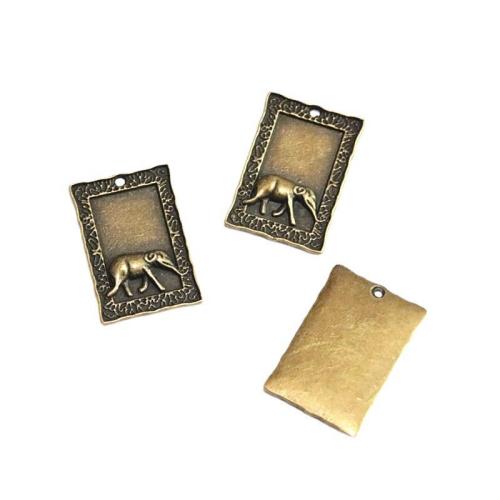 Zinc Alloy Animal Pendants, Elephant, antique bronze color plated, DIY [