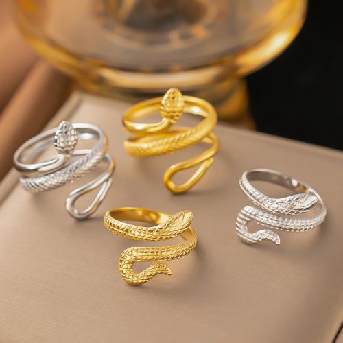 Acier titane Cuff Bague, serpent, Placage, styles différents pour le choix & pour femme Vendu par PC