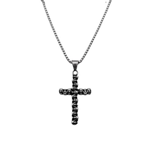 Stainless Steel Jewelry Necklace, 304 Stainless Steel, Cross, fashion jewelry & Unisex, original color cm 