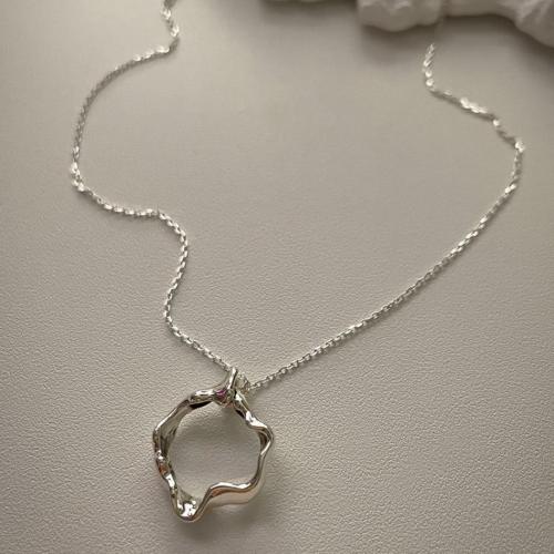 Collar de la joyería de plata esterlina, Plata de ley 925, para mujer, más colores para la opción, longitud:aproximado 45 cm, Vendido por UD