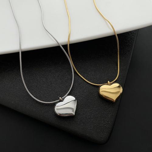 Stainless Steel Jewelry Necklace, 304 Stainless Steel, with 5cm extender chain, Heart, fashion jewelry & for woman Approx 45 cm 