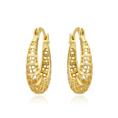 Brass Drop Earring, plated, fashion jewelry & for woman & hollow 