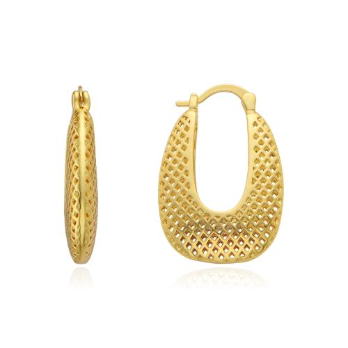 Brass Drop Earring, plated, fashion jewelry & for woman & hollow 