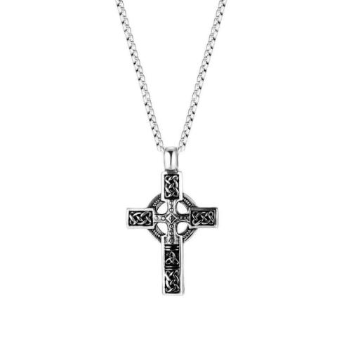 Stainless Steel Jewelry Necklace, 304 Stainless Steel, Cross, fashion jewelry & Unisex, original color cm 