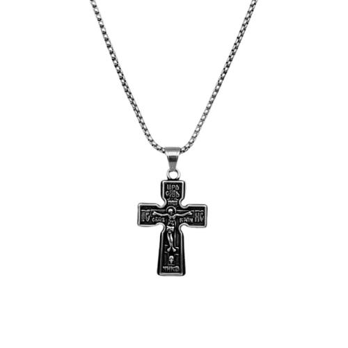 Stainless Steel Jewelry Necklace, 304 Stainless Steel, Cross, fashion jewelry & Unisex, original color cm 