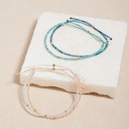 Gemstone Bracelets, with Knot Cord, Adjustable & for woman cm 