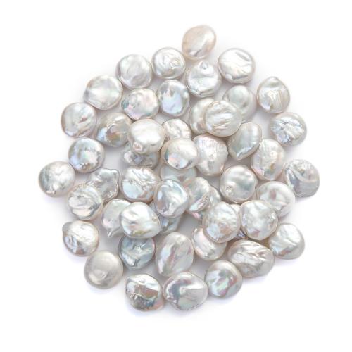 Coin Cultured Freshwater Pearl Beads, DIY, white mm 