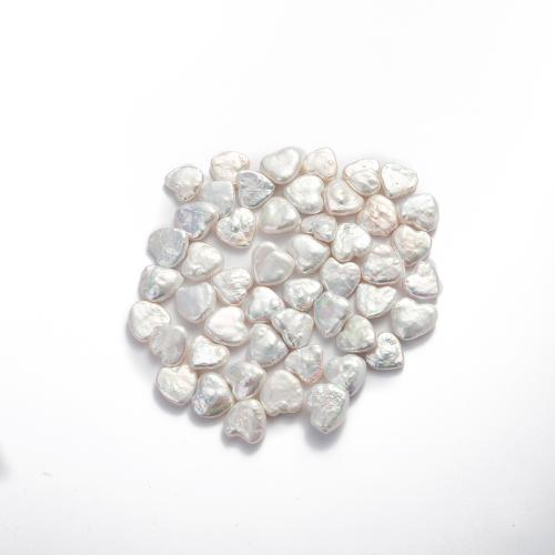 Natural Freshwater Pearl Loose Beads, Heart, DIY, white, 11mm 