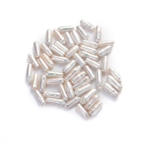 Natural Freshwater Pearl Loose Beads, Bamboo, DIY, white 