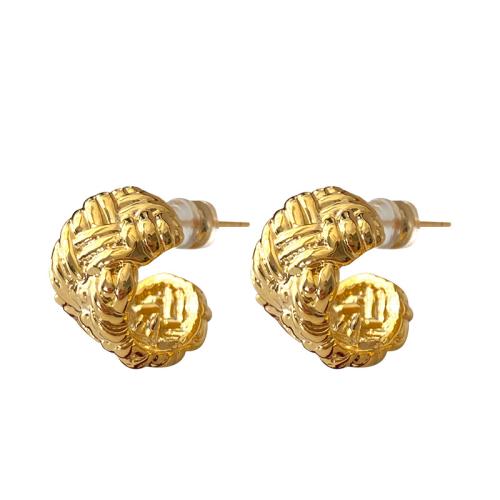 Zinc Alloy Stud Earring, gold color plated, fashion jewelry, golden 