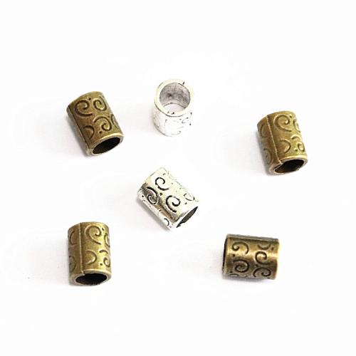 Zinklegierung Rohr Perlen, plattiert, DIY, keine, 10x8mm, 100PCs/Tasche, verkauft von Tasche[