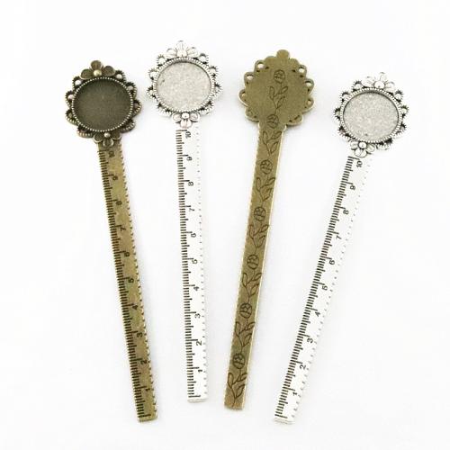 Zinc Alloy Bookmark Findings, plated, double-sided 20mm [