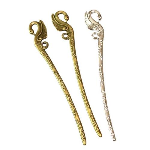 Hair Stick, Zinc Alloy, Swan, plated, double-sided 