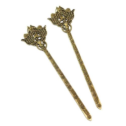 Hair Stick, Zinc Alloy, antique bronze color plated, double-sided 