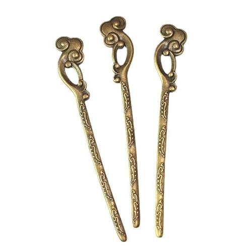 Hair Stick, Zinc Alloy, antique bronze color plated, double-sided 