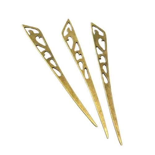 Hair Stick, Zinc Alloy, antique bronze color plated, double-sided 