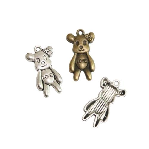 Zinc Alloy Animal Pendants, Bear, plated, DIY 