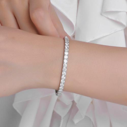 Plata de ley 925 Brazalete, con Moissanite, diverso tamaño para la opción & para mujer, más colores para la opción, Vendido por UD