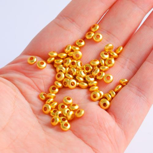 Brass Spacer Beads, Saucer, sang gold plated, DIY 