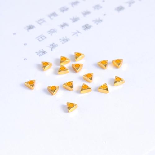 Brass Spacer Beads, Triangle, plated, DIY Approx 1.5mm 