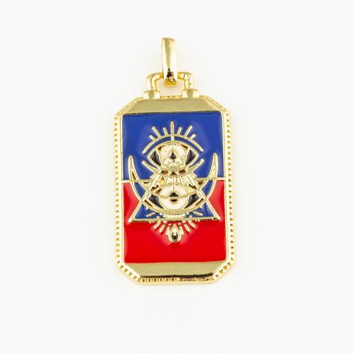 Enamel Brass Pendants, fashion jewelry & Unisex Approx 2mm 