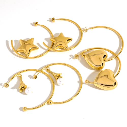 Stainless Steel Stud Earring, 304 Stainless Steel, Vacuum Ion Plating, fashion jewelry & for woman 