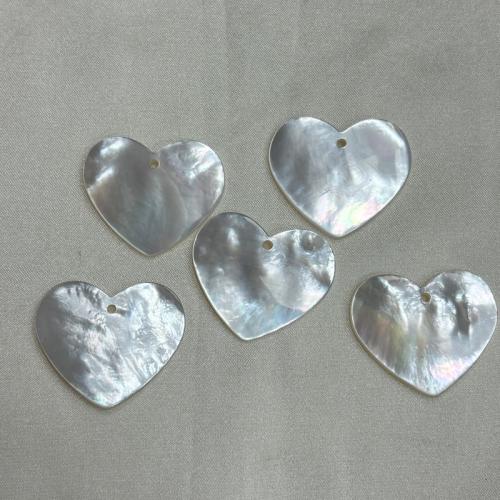 White Shell Pendants, Heart, DIY, white 