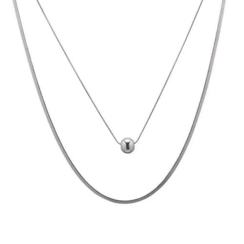 Zinc Alloy Necklace, with 6cm extender chain, silver color plated, fashion jewelry, silver color .3 cm 