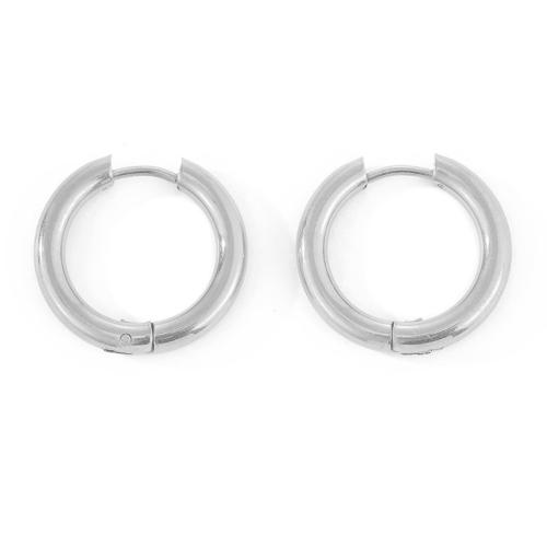 Stainless Steel Huggie Hoop Earring, 304 Stainless Steel, plated & for woman 