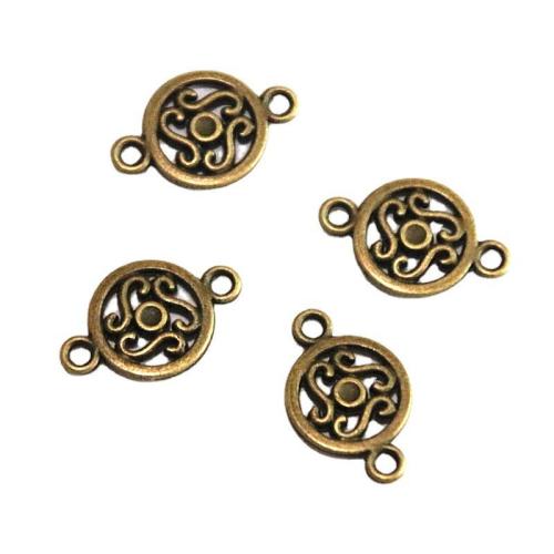 Zinc Alloy Charm Connector, antique bronze color plated, DIY & 1/1 loop 