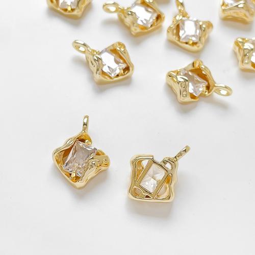 Cubic Zirconia Brass Pendants, DIY & micro pave cubic zirconia 