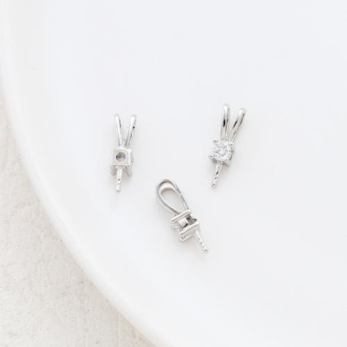 Brass Peg Bail, DIY & micro pave cubic zirconia 