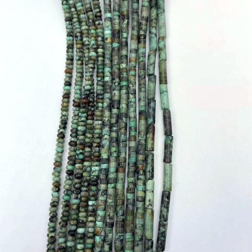 Natural African Turquoise Beads, polished, DIY green Approx 36 cm [