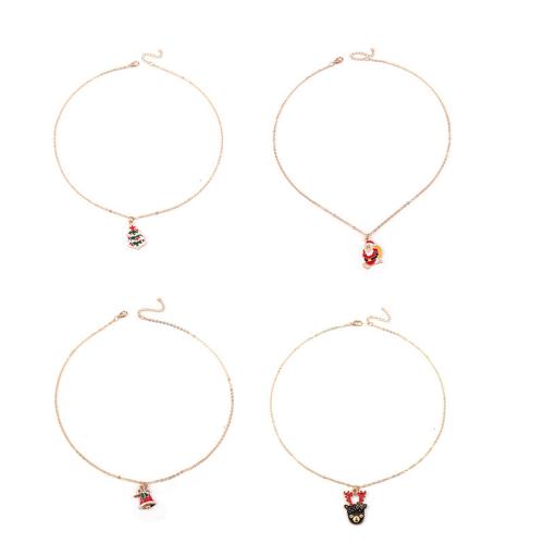 Zinc Alloy Christmas Bracelet, with 5cm extender chain, plated, fashion jewelry & enamel cm [