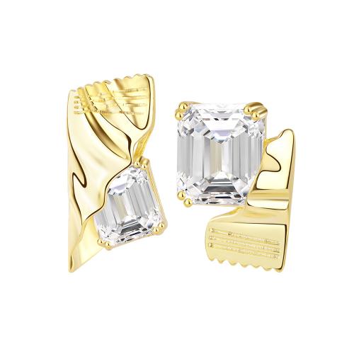 Cubic Zirconia Micro Pave Brass Earring, plated, micro pave cubic zirconia & for woman 