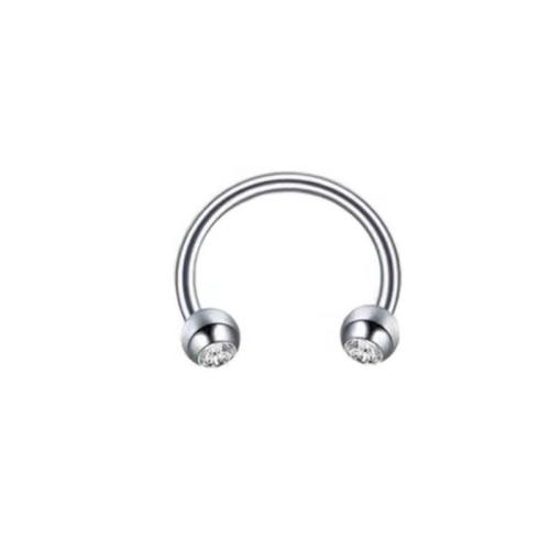 Joyería de Piercing de nariz de acero inoxidable, acero inoxidable 304, micro arcilla de zirconia cúbica & para mujer, color original, Vendido por UD