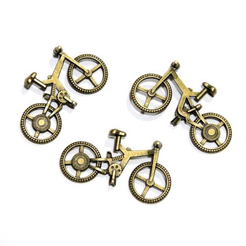 Zinc Alloy Jewelry Pendants, Bike, antique bronze color plated, DIY 