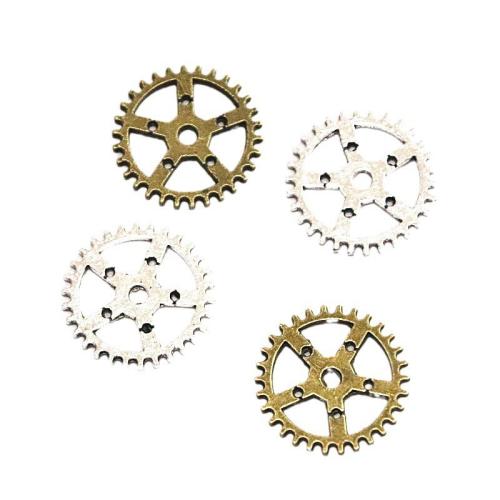 Zinc Alloy Jewelry Pendants, Gear Wheel, plated, DIY 25mm 