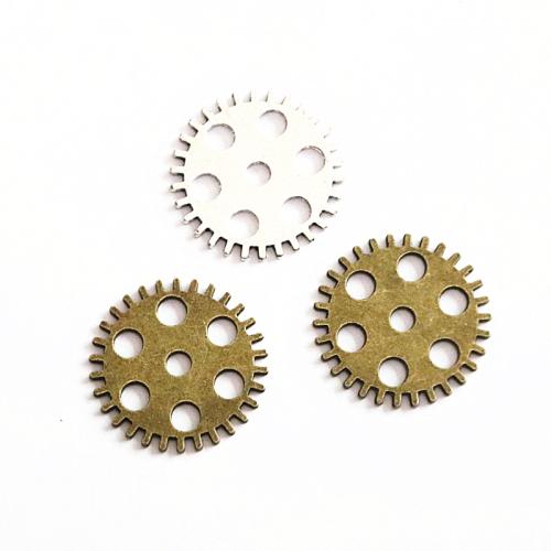 Zinc Alloy Jewelry Pendants, Gear Wheel, plated, DIY 25.2mm 