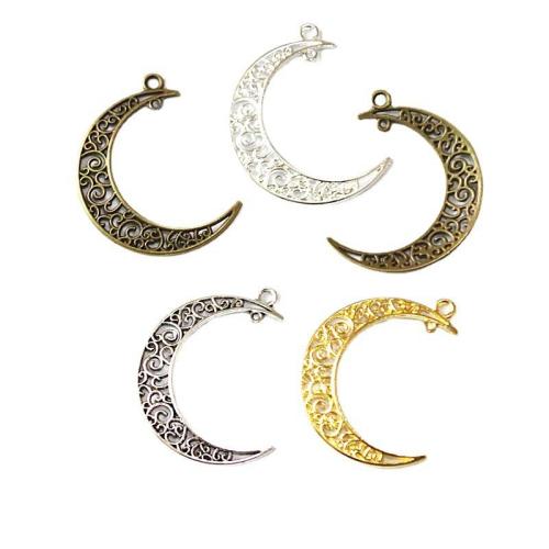 Zinc Alloy Jewelry Pendants, Moon, plated, DIY 