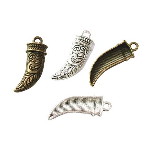 Zinc Alloy Jewelry Pendants, Horn, plated, DIY 