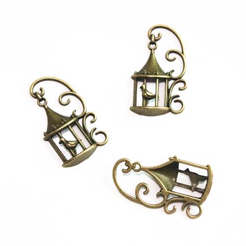 Zinc Alloy Jewelry Pendants, Cage, antique bronze color plated, DIY 