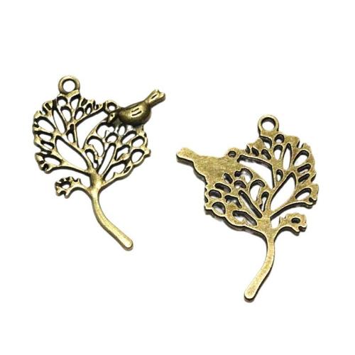 Zinc Alloy Jewelry Pendants, Tree, antique bronze color plated, DIY 